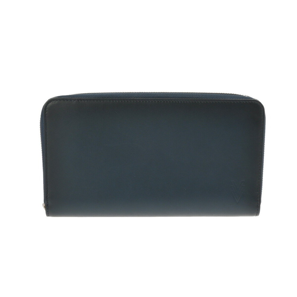 Louis Vuitton Zippy Organizer Blue Leather Long Wallet